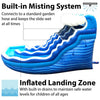 Image of Sale on Commercial 19' Blue Wave Marble Double Lane Curved Inflatable Water Slide with Blower