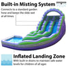 Image of Save on Commercial 19' Purple Marble Double Lane Curved Inflatable Water Slide with Blower