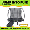 Image of 7ft Round Trampoline with Jumping Enclosure & Mat Ramp