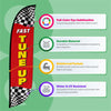 Image of Fast Tune Up Feather Flag with Checkers