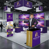 Image of Custom GeoMetrix Pop-Up Trade Show Booth Display - (1x3 Panel)
