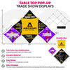 Image of Custom Table Top Pop-Up Display - (4 Panel Pyramid)
