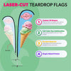 Image of Custom 3D Laser Cut Teardrop Banner Flag