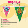 Image of Custom Double-Sided Print String Pennant Flags