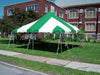 Image of 20' x 20' Premium Canopy Pole Party Tent - Green and White