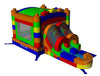 Image of Kids Building Block Inflatable Bounce House with Slide and Blower