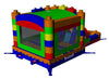 Image of Kids Building Block Inflatable Bounce House with Slide and Blower