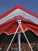 Image of 20' x 30' Premium Canopy Pole Party Tent - Red and White