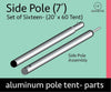 Image of 20' x 60' Premium Pole Tent - Side Pole Set