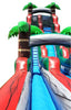 Image of 22' Tropical Red Marble Inflatable Water Slide with Blower