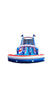 Image of 22 Foot Patriotic Double Lane Water Slide - WS4157