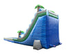 Image of 22' Tropical Marble Wave Dual Lane Inflatable Water Slide with Blower and Splash Pool