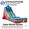Image of Buy Commercial 24' Retro Rainbow Double Bay Inflatable Water Slide with Blower