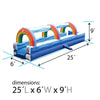 Image of 25' Blue Marble Inflatable Splash and Ride Waterslide with Blower