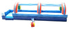 Image of 25' Blue Marble Inflatable Splash and Ride Waterslide with Blower