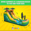 Image of 12'H Crossover Tropical Bounce House Slide with Blower, Backyard Party Package