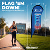 Image of Custom 3D Laser Cut Teardrop Banner Flag