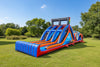 Image of 3 Lane Mega Thrill Race Car Commercial Inflatable Race Track Obstacle Course - IG5250-R