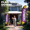 Image of Flowers Purple Feather Flag