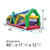 Image of 40' Retro Radical Run Extreme Unit #3 Inflatable Obstacle Course with Blower