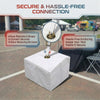Image of 350 lb Tent Ballast Vinyl Block Cover - 21" x 21" x 13", White