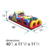 Image of 40' Retro Inflatable Obstacle Course with Blower