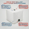 Image of 500 lb Tent Ballast Vinyl Block Cover - 21" x 21" x 17.5", White