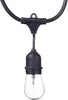Image of 48' Outdoor LED String Light Set with Warm White S14 Bulbs for Patio, Tent, and Event Lighting