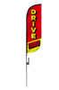 Image of Drive Thru Red & Yellow Feather Flag