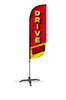 Image of Drive Thru Red & Yellow Feather Flag