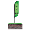 Image of CBD Here Feather Flag