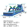 Image of Sale on Commercial Tropical Marble Dual Lane Inflatable Water Slide & Splash and Ride Slide Combo with Blower
