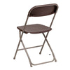 Image of Brown Plastic Folding Chairs