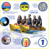 Image of Island Hopper 6-passenger Yellow Banana Boat towable tube