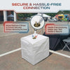 Image of 700 lb Tent Ballast Vinyl Block Cover - 21" x 21" x 23", White