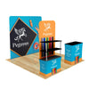 Image of Trade Show Display with Back Wall Shelving