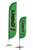 Image of CBD Here Feather Flag