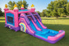 Image of 5-in-1 Super Combo Dual Lane Unicorn Pool/ Stopper | Inflatable Bounce House Combo - CO2190-U