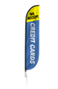 Image of Credit Cards Accepted Feather Flag 12ft