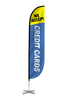 Image of Credit Cards Accepted Feather Flag 12ft