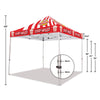 Image of Custom Canopy Tent with Back Wall, Feather Flags & Table Cover