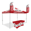 Image of Custom Canopy Tent with Feather Flags & Table Cover