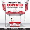 Image of Custom Canopy Tent with Feather Flags & Table Cover