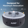 Image of ALEKO 2025 Inflatable Jetted Square Hot Tub with LED Lights and Energy Efficient Cover - 4 Person - Image 2