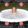 Image of 2 Person 145 Gallon Black and White Oval Inflatable Hot Tub Spa With Drink Tray and Cover by Aleko