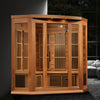 Image of Maxxus "Avignon" 3 Person Corner Near Zero EMF FAR IR Sauna (MX-K356-01-ZF CED / MX-M356-01-ZF CED)