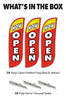 Image of Now Open Feather Flag - 3 Pack w/ Ground Spike Pole Set
