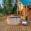 Image of ALEKO Wood-Fired Hot Tub and Ice Bath - 4-5 Person - Pine - External Stove - Image 3