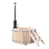 Image of ALEKO Wood-Fired Hot Tub and Ice Bath with Internal Stove - 4-5 Person - Pine