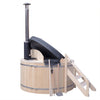 Image of ALEKO Wood-Fired Hot Tub and Ice Bath with Internal Stove - 4-5 Person - Pine - Image 5